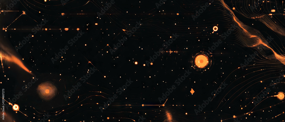 Aufkleber fractal overlay texture showcasing intricate geometric patterns on black background