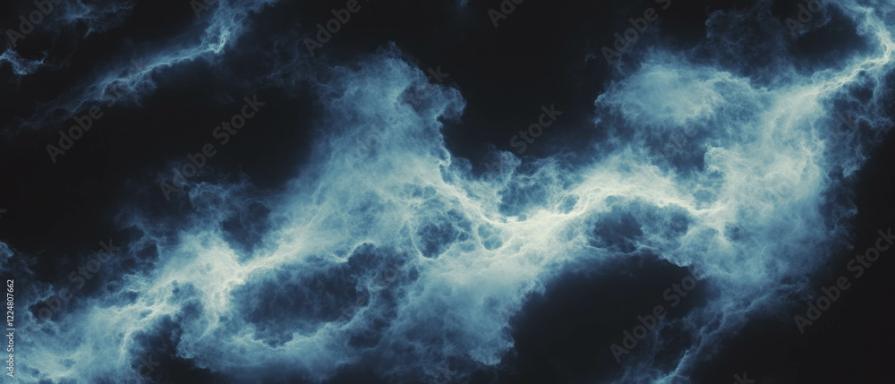 Poster Exploring intricate fractal textures with infinite complexity against a dark backdrop