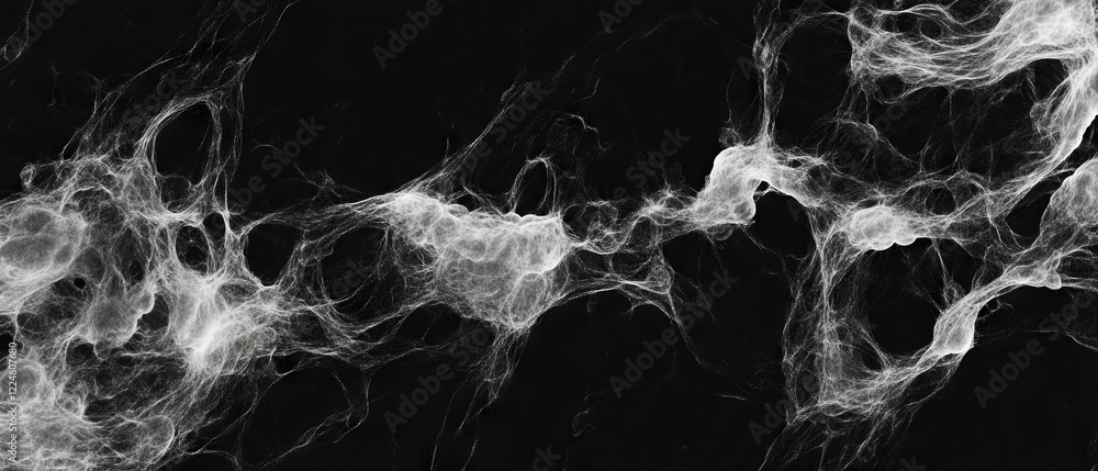 Aufkleber Intricate fractal texture overlay with complex structures against a black background