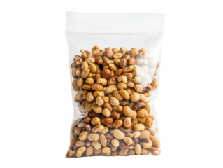 Isolated Bag of Roasted Peanuts