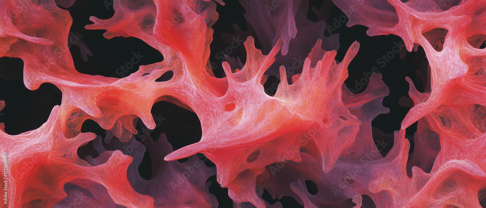 Fototapete fractal overlay texture featuring sharp edges and contrasting details against black background