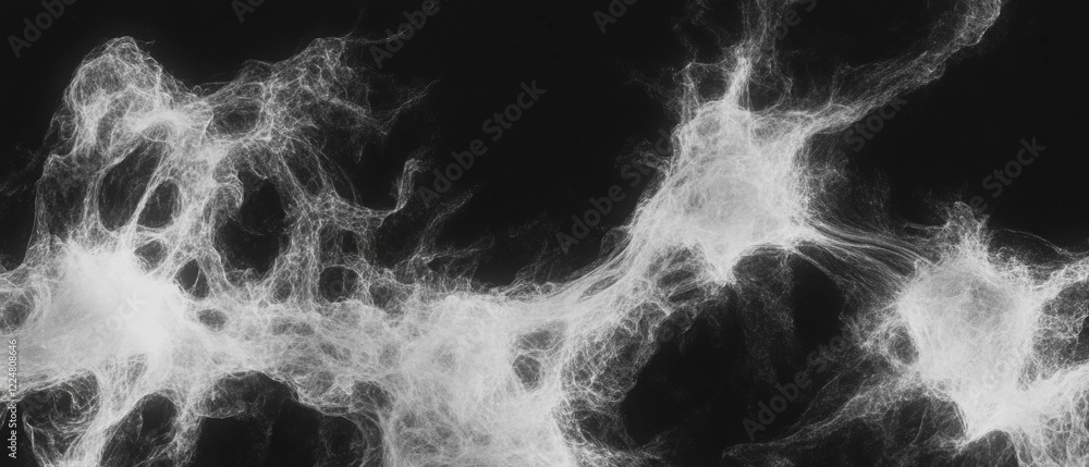 Aufkleber Intricate fractal overlay texture with sharp focus against a black background