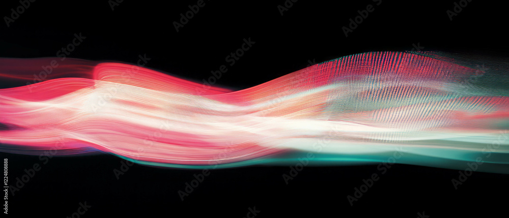 Poster Mesmerizing fractal overlay texture with dynamic zoom and movement on a black background