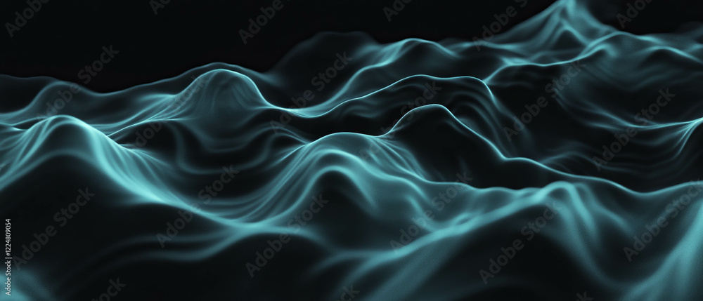 Poster Fractal overlay texture featuring zoom effect with endless detail and black background