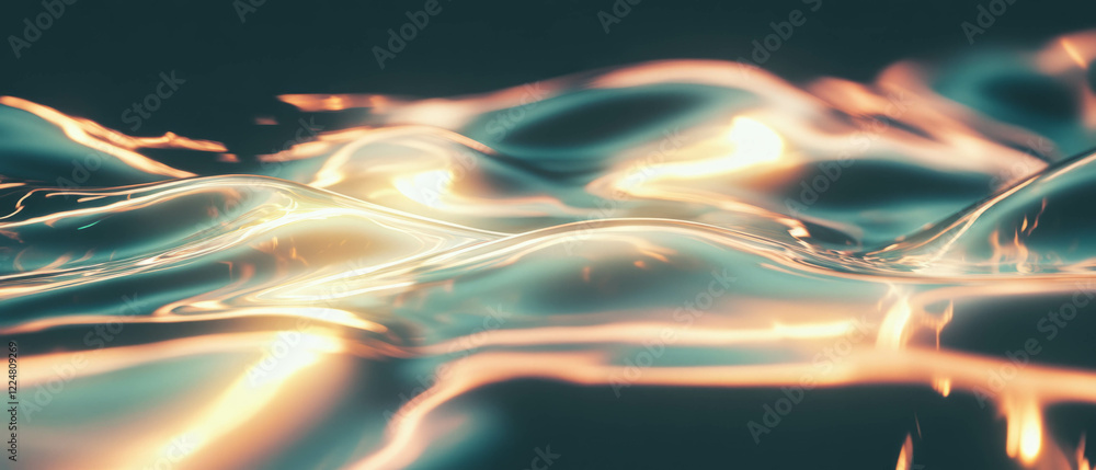 Aufkleber Gentle light glows with soft texture against a dark background creating an aged effect