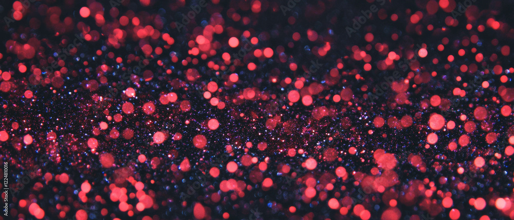 Leinwandbilder glitter overlay texture featuring clustered particles on a dark background in vibrant colors