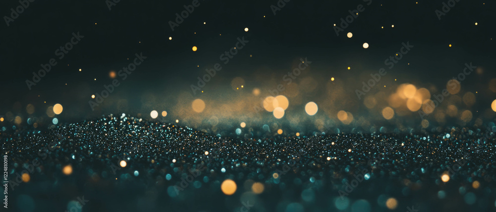Poster high contrast glitter overlay with dark particles on a light background creating vibrant textures