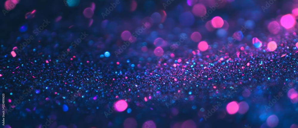 Aufkleber glittering particles create a mesmerizing texture on a dark background
