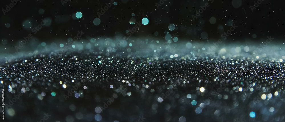 Aufkleber glittering particles create a sparkling texture against a dark background