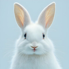 Obraz premium White Bunny Rabbit Closeup Soft Fur