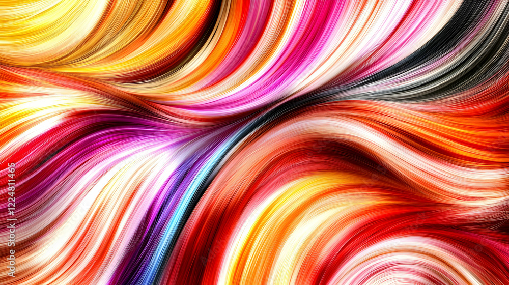 Poster Abstract Colorful Swirls Flow and Blend Dynamically across a Vibrant Canvas