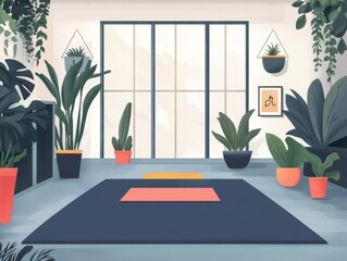 Corporate wellness program development creating a relaxing workspace with plants