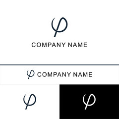 the letter p logo is in a simple but elegant line art style