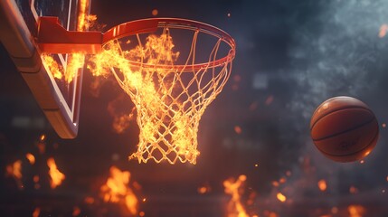 basketball in the fire