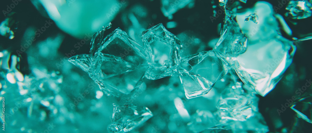 Poster highly detailed broken glass texture with space for creative designs and text on a dark backdrop