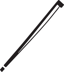 Violin silhouette vector art illustration. Black and white violin vector illustration.