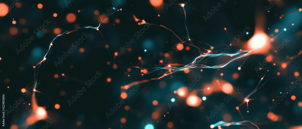 Aufkleber Intricate spark particles create a celestial texture with space for creative designs