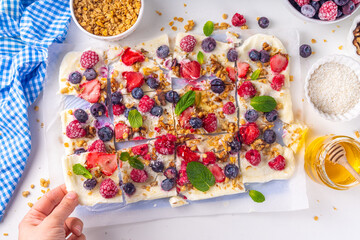 Homemade frozen Yogurt Bark