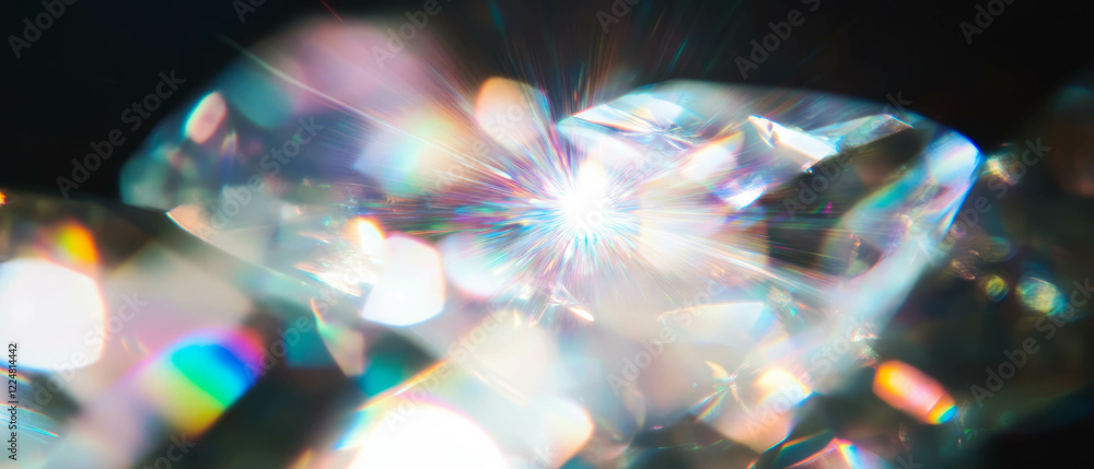 Poster cool lens flares and optical effects create a vibrant display of light against a dark backdrop