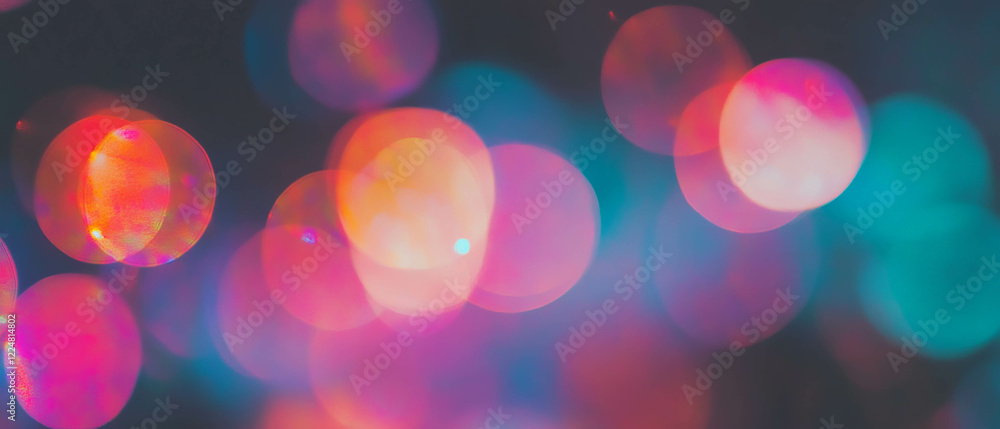 Aufkleber light bokeh texture with star shapes creates a captivating celestial atmosphere on dark background