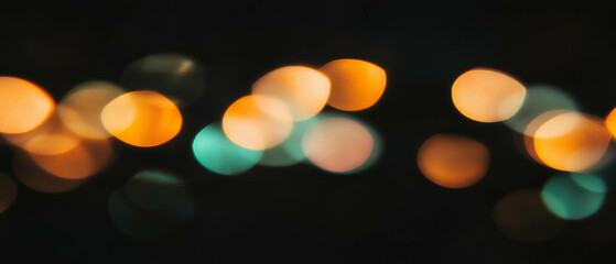 Stunning light bokeh texture featuring triangular shapes on a dark backdrop