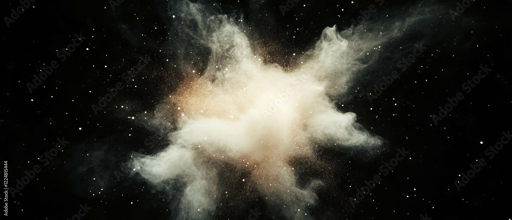 Poster Light texture overlay with subtle noise on a dark background creating a central focal point
