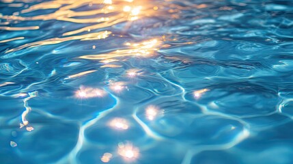 water texture close up. Selective focus.