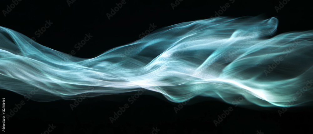 Aufkleber Dynamic light trails form captivating patterns on a dark background in long exposure shots