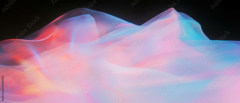 Poster soft pastel light overlay texture with gentle hues on a dark background