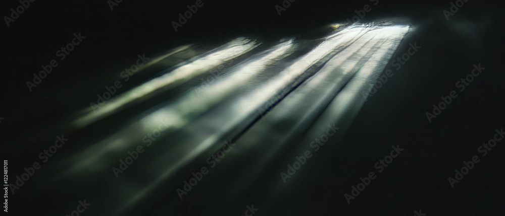 Poster gentle light overlay with soft edges creates a glowing effect on a dark background
