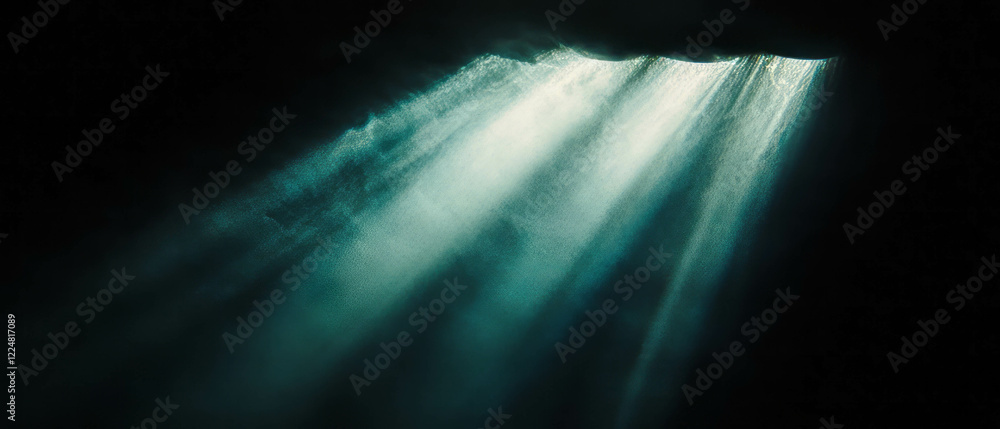 Aufkleber gentle light rays illuminate dark space with soft edges and subtle glow