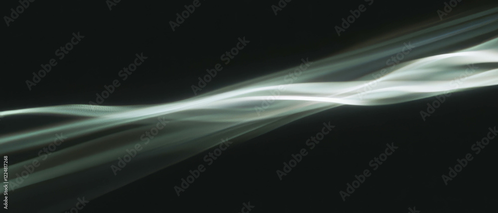 Aufkleber Exploration of light dynamics with shifting intensity and patterns on a dark background