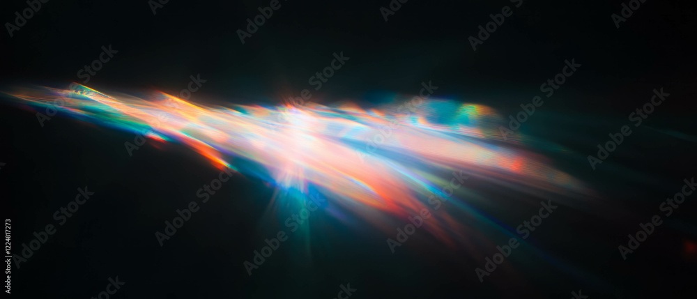 Aufkleber dynamic light overlay with varying intensity and illumination on a black background