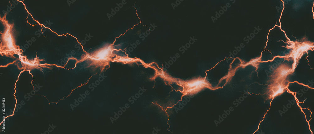 Poster dynamic lightning bolt overlay creating an intense stormy atmosphere on a dark background