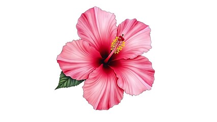 pink hibiscus watercolor painting