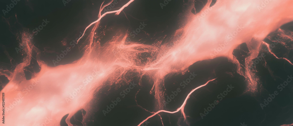 Poster Lightning overlay texture with abstract patterns in artistic design on a dark background