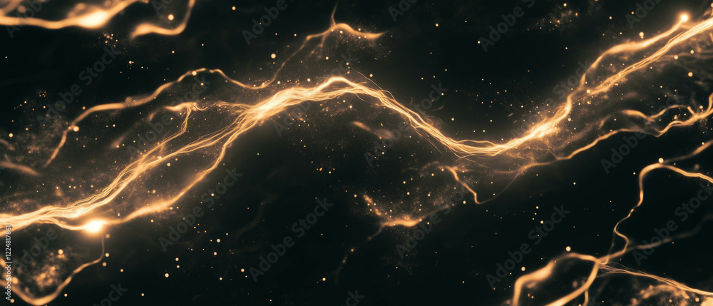 Poster Creative lightning texture overlay with abstract patterns on a dark background