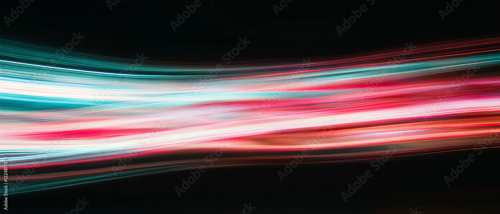 Aufkleber Dynamic lightning overlay texture with soft trails on a dark background