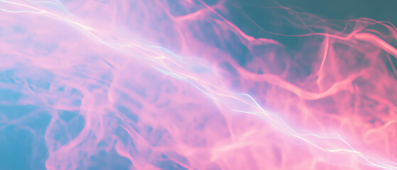 Obraz premium Lightning overlay texture creating an energetic atmosphere with cool tones on a dark background