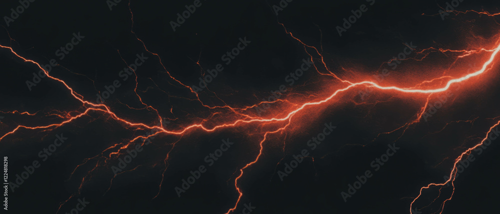 Poster Dynamic lightning overlay with geometric patterns and structured lines on a dark background
