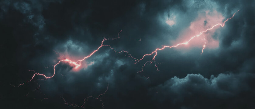 Lightning frame overlay with lens flares and optical effects on dark background
