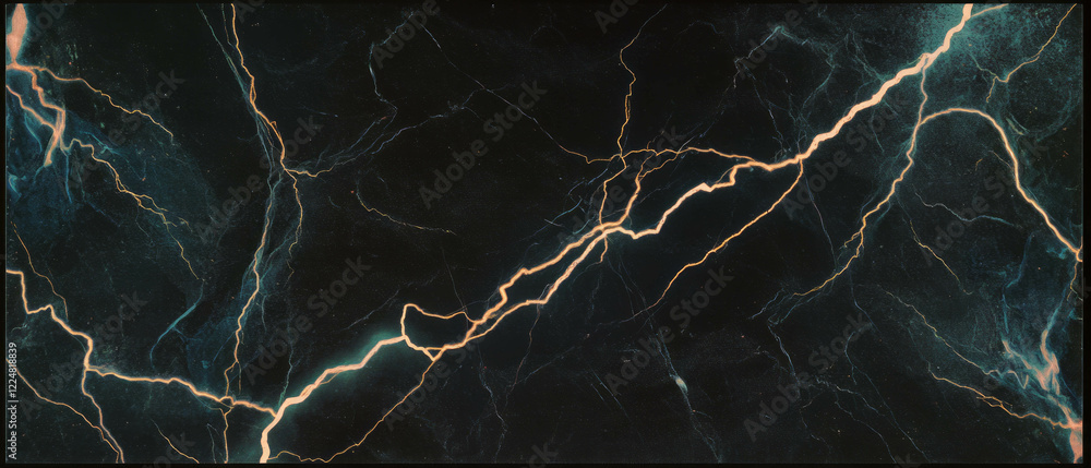 Aufkleber Lightning frame overlay texture with symmetrical design on a black background