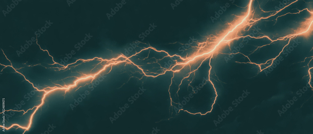 Aufkleber intense lightning frame creating a powerful energy overlay on a black background