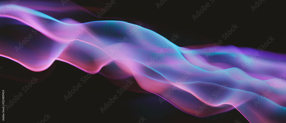 Poster Electric glow with lightning texture creating a mysterious atmosphere against a dark background