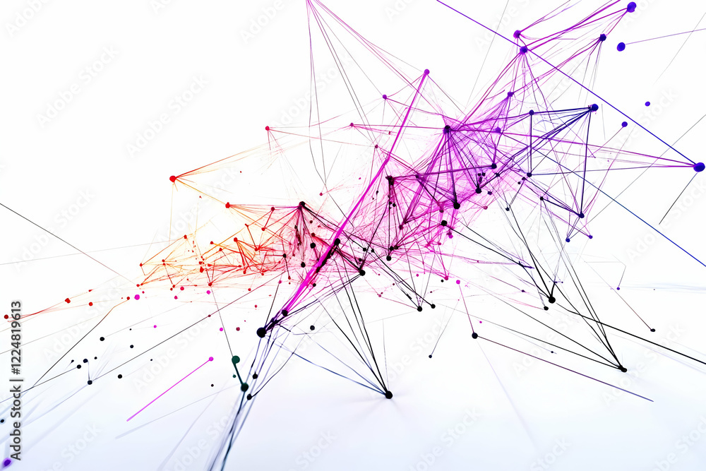 Poster abstract background shows interconnected lines and nodes creating a complex network design
