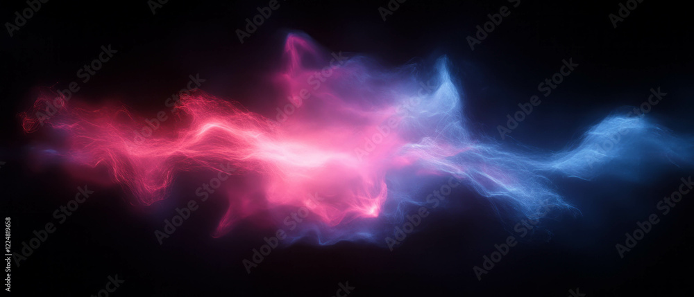 Poster lightning strikes create a powerful and stormy atmosphere with intense light on black background