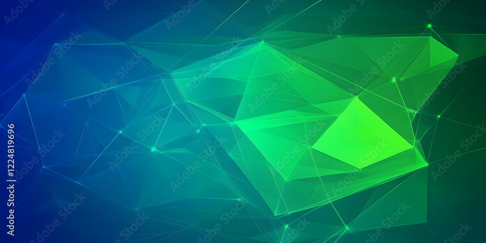 Aufkleber abstract geometric background forms a dynamic network of triangles with interconnected nodes, creati