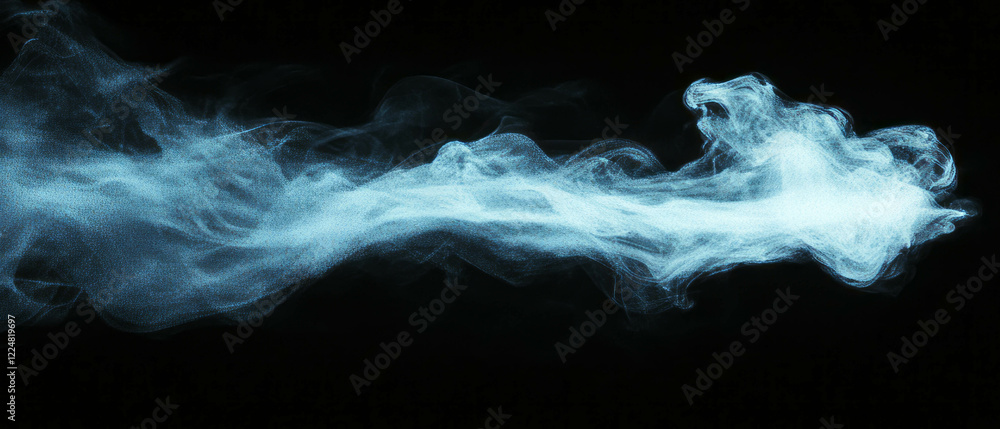Poster lightning pierces through swirling smoke, creating a dramatic and intense atmosphere in darkness