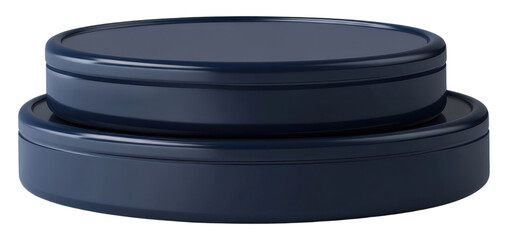 PNG Empty navy podium platform display product stand.