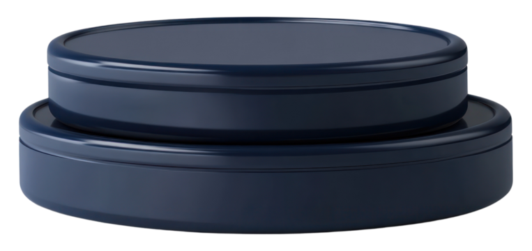 PNG Empty navy podium platform display product stand.